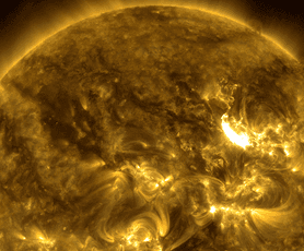 Foto van de zonuitbarsting